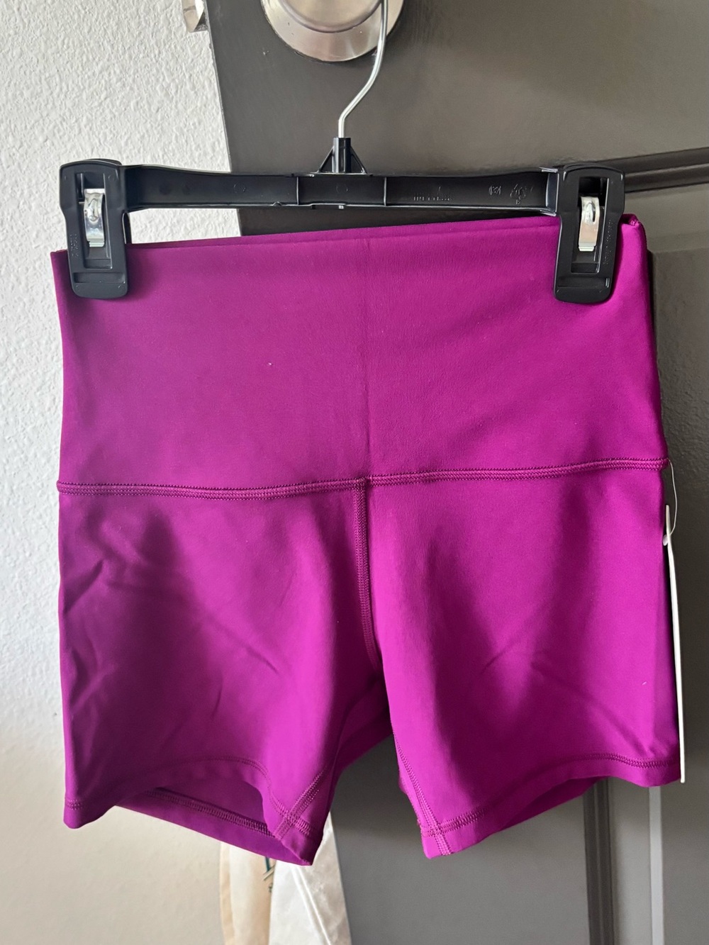 High-Waist Magenta Women’s Active Shorts